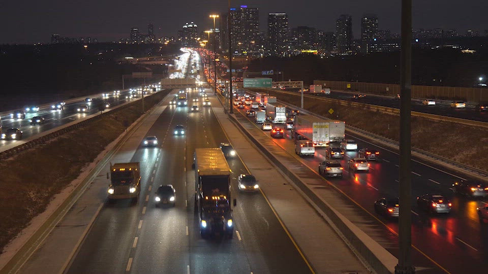 Highway Overpass Night